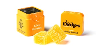 Drops - Orange Live Rosin Gummies 2ct - 100mg