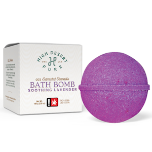 HIGH DESERT PURE - Soothing Lavender Bath Bomb, 1:1 CBD, 5.6 oz