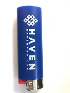 Haven - Dark Blue BIC Lighter w/ white logo