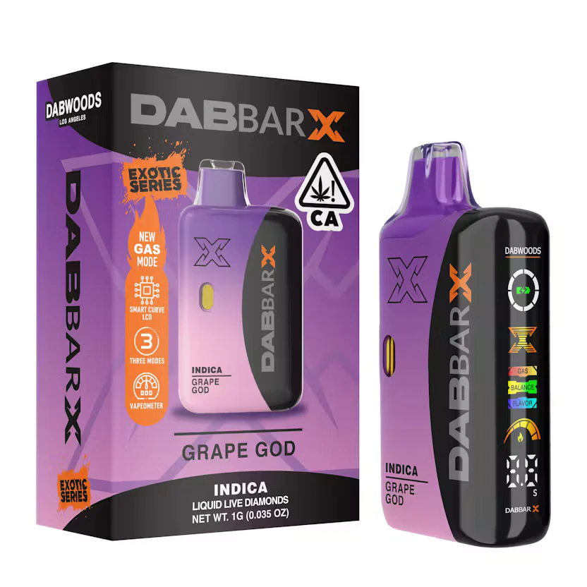 Dabwoods - Dabwoods | Grape God 1g (Indica) - DABBAR Liquid Live Diamonds Main Image