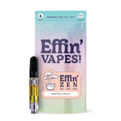 Effin' | Distillate Cartridge | Zen Peaceful Peach & Honey 14:1:1 THC:CBG:CBC | 1g