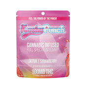 100mg THC Strawberry Sativa Gummies (10mg - 10 pack) - Kushy Punch