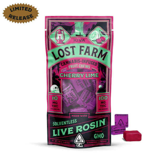 Lost Farm - Cherry Lime - GMO Live Rosin Fruit Chews Main Image