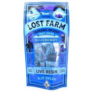 LOST FARM - Blueberry x Blue Dream 100mg 10Ct Live Resin Chews - Lost Farm