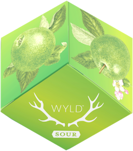 WYLD - Wyld-Sour Apple 100mg THC Gummies-Sativa Enhanced
