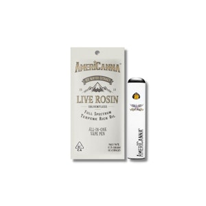 AmeriCanna - GMO | Live Rosin Disposable Cart .5g | AmeriCanna