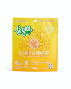 Kanha - Vegan Sativa Luscious Lemon | 100mg THC Edible | Kanha Nano