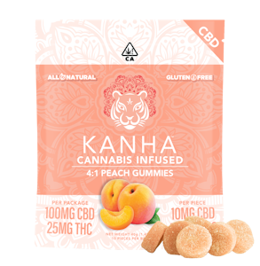 KANHA - Kanha - 4:1 CBD Gummies - Peach
