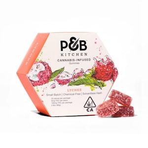 Papa & Barkley - 100mg THC P&B Kitchen - Lychee Solventless Hash Infused Gummies (20 pack)