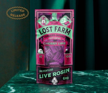 Cherry Lime (Live Rosin Infused) Fruit Chews - 100mg (I) - Lost Farms