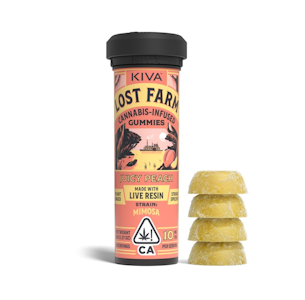 Kiva - Kiva Lost Farm Gummies Juicy Peach 100mg Mimosa 