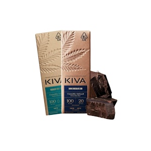 KIVA - Chocolate Bar BUNDLE | 1x Midnight Mint / 1x Dark Chocolate CBD | KIVA