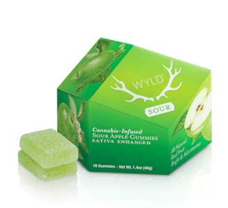 Wyld  - Sour Apple (S) | 100mg Gummies | Wyld
