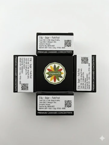 Hepworth - #38 Funk Fruit -Indica- 79.94% THC | 1g Sugar Concentrate | Hepworth        -BF3