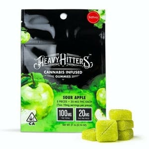 Heavy Hitters - Heavy Hitters Gummies 100mg Sour Apple $25