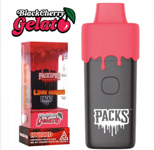 Packwoods - Packwoods - Black Cherry Gelato 1G Live Resin Packspod Disposable