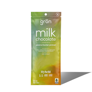 GRON - Milk Chocolate Peanut Butter Pretzel Bar, 1:1 CBD:THC