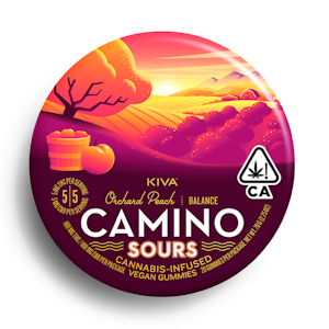 Kiva Confections - Camino | Sours Orchard Peach 1:1 | Balance | CBD Gummies | 10pk | 100mg