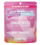 KUSHY PUNCH: Strawberry Full Spectrum Gummies 10 pieces/100mg (S)