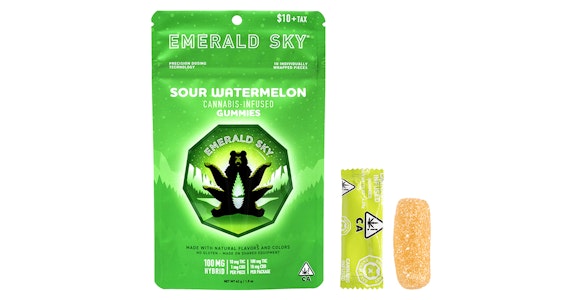 Emerald Sky - Emerald Sky - Sour Watermelon 10:1 THC:CBD Gummies - 110mg