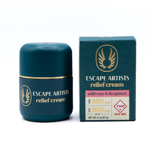 ESCAPE ARTISTS - ESCAPE ARTIST - ROSE & BERGAMOT 2:1:2 RELIEF CREAM 800MG 2OZ