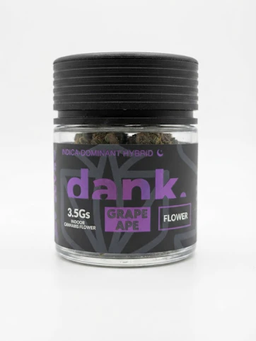 DANK - Grape Ape -Indica- 27.96% THC | 3.5g (Flower) | DANK   -AF8