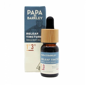 Papa & Barkley - Papa & Barkley Releaf Tincture 1:3 THC Rich $50
