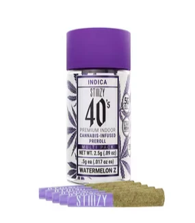 STIIIZY - STIIIZY | Watermelon Z | 40's Infused Pre-Roll 5pk | 2.5g Main Image