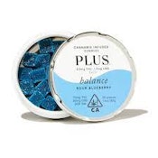 PLUS Gummies Balance Sour Blueberry 2:1 THC/CBD 70mg 20-Pack