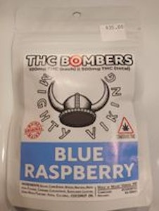 Blue Raspberry - 500mg THC Bombers - Mighty Vikings
