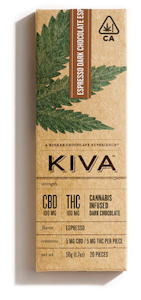 Espresso Dark Chocolate Bar 1:1 - Kiva