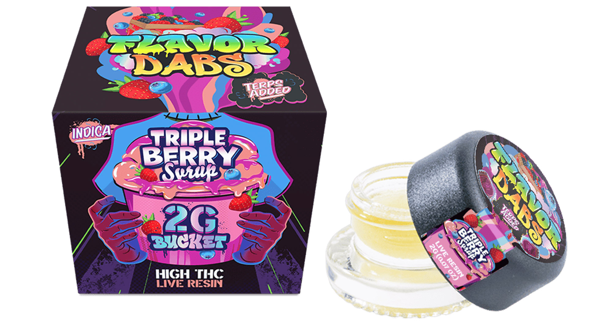 Triple Berry Syrup 2g Live Resin Flavor Dab - 2g