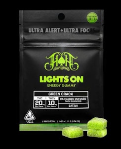 Heavy Hitters - Heavy Hitters Gummies Lights On 2:1 THC:THCV Green Crack