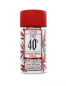 STIIIZY - Stiiizy 40's .5g Strawberry Cough Infused Pre-Roll 5pk 