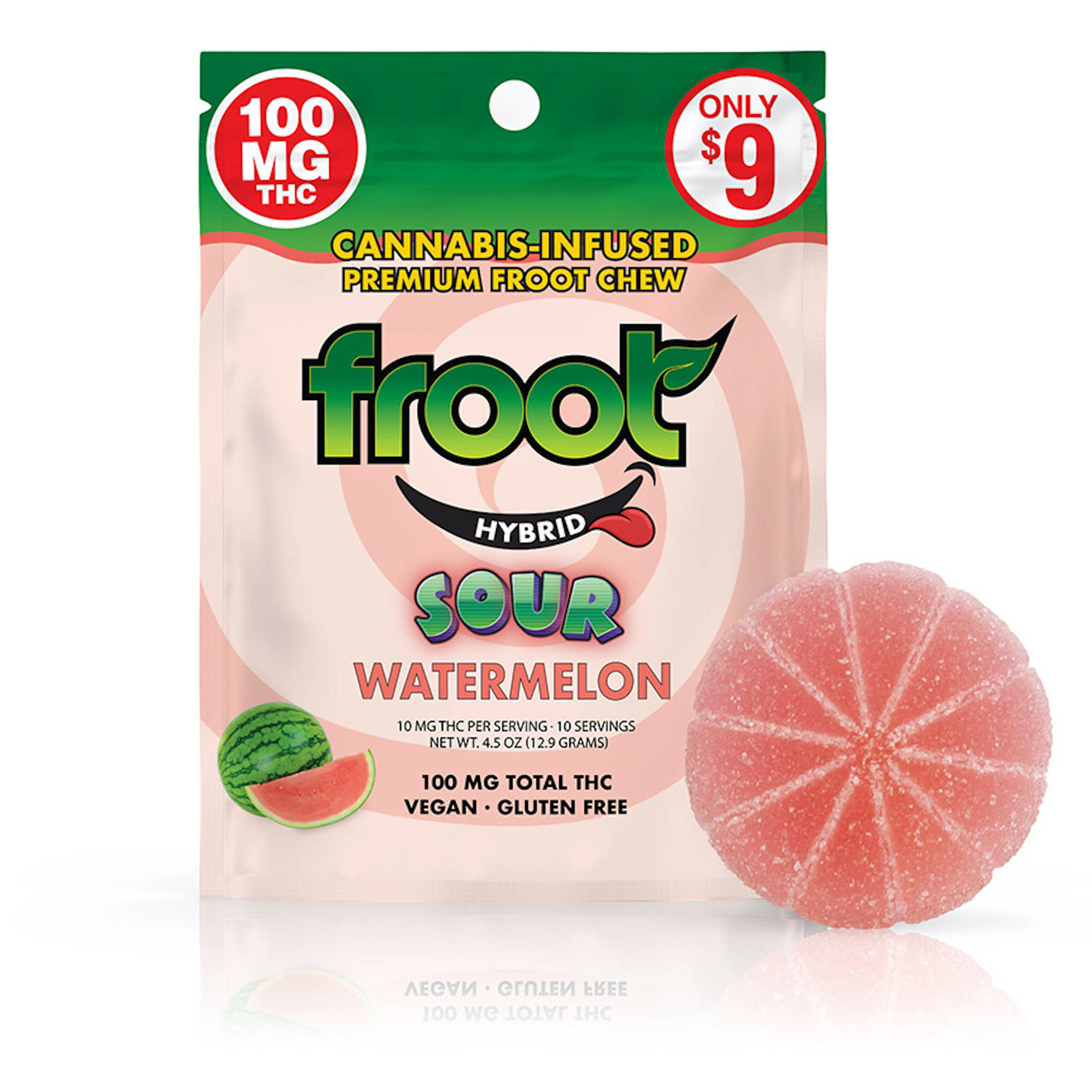 Froot Sour Watermelon Gummy 100mg