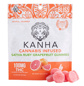 100mg THC Kanha Ruby Grapefruit Gummies (Sativa)