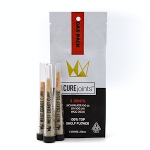 WEST COAST CURE - West Coast Cure - Pre Roll Pack - Indica/Hybrid - Gas Pack - (3g total) 3 Pack