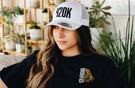 420 KINGDOM - 420 Kingdom Snapback Hat - White/Black