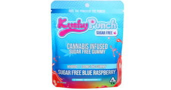 Kushy Punch - Original Blue Raspberry Sugar Free Gummy - 100mg
