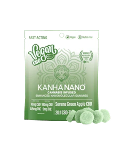 KANHA - KANHA 105mg 20:1 NANO Serene Green Apple CBD Vegan Gummies