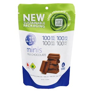 420 Mini - 420 Mini | Milk Chocolate 1:1:1:1 | DOH | 10pk | 100mg THC : 100mg CBD : 100mg CBG : 100mg CBC