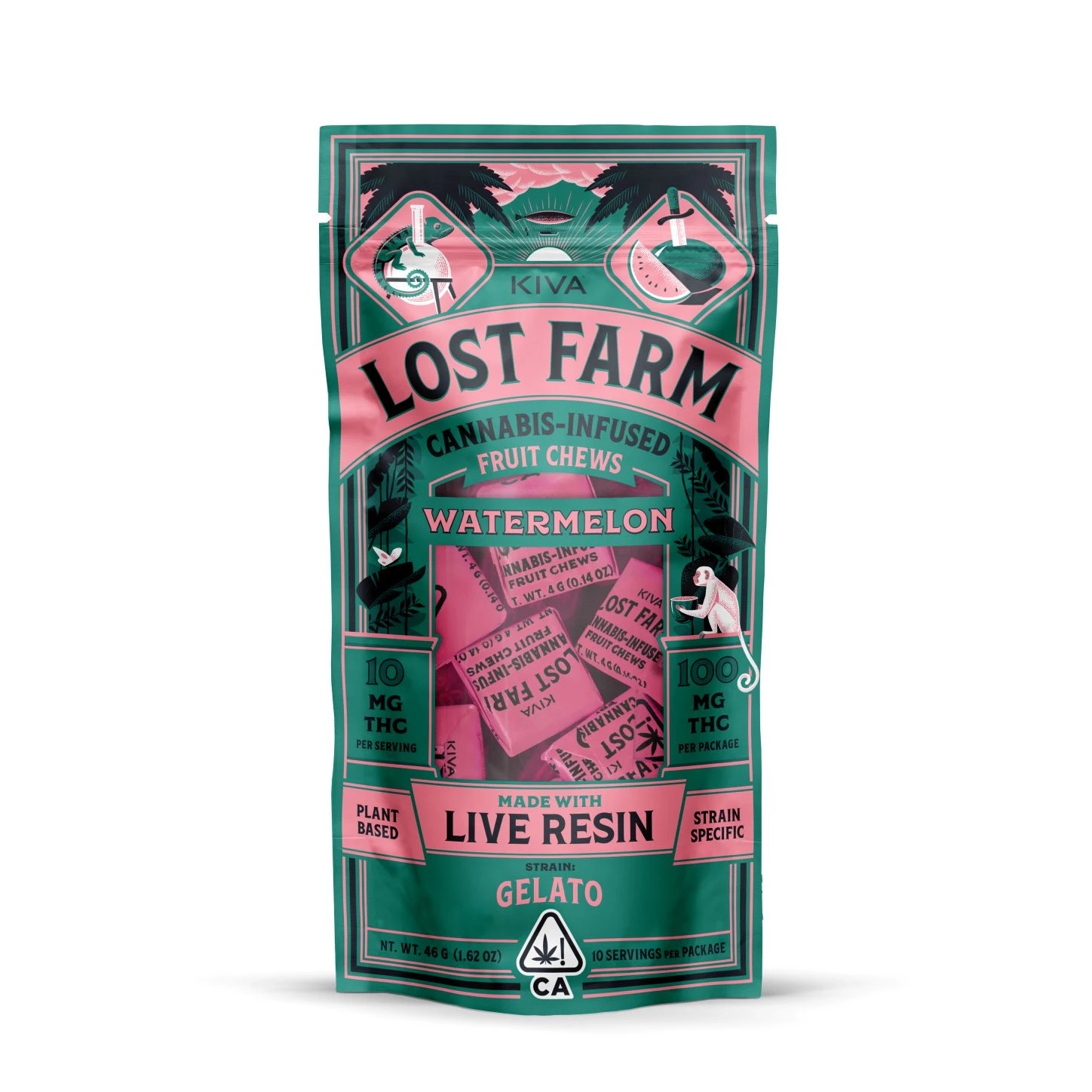 Lost Farm - Lost Farm - 100mg Chews - Watermelon - Gelato Main Image