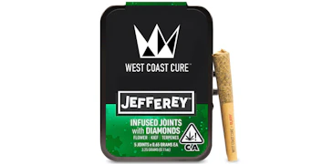 West Coast Cure - Blackberry Kush Jefferey Diamond Infused Pre-Rolls - 5ct