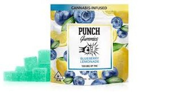 Punch - [Punch] THC Gummies -100mg - Blueberry Lemonade (H)