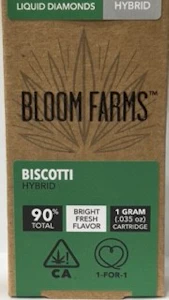Bloom Farms - Biscotti 1g Live Resin Cart - Bloom Farms