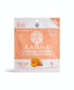 Kanha - Peach | 4:1 CBD:THC Edible | Kanha CBD