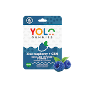 Blue Raspberry + CBN - 2:1 THC:CBN (10 x 10mg THC:5mg CBN) - 150mg [YOLO Gummies]