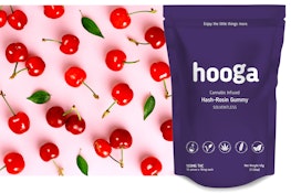 Hooga Strain Specific Solventless Gummies - Wild Cherry / Strain: Mother's Milk - 100mg per bag | 10mg per piece | 10 pack