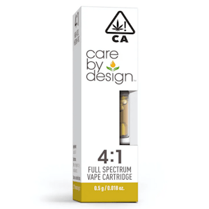 CARE BY DESIGN - CBD 4:1 Cartridge .5g - Care By Design