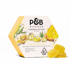 Papa & Barkley - 100mg THC P&B Kitchen - Pineapple Ginger Solventless Hash Infused Gummies (20 pack)